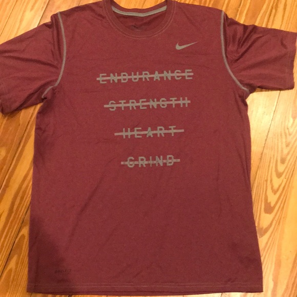 Nike Other - Nike Dri-Fit Training Tee Burgundy